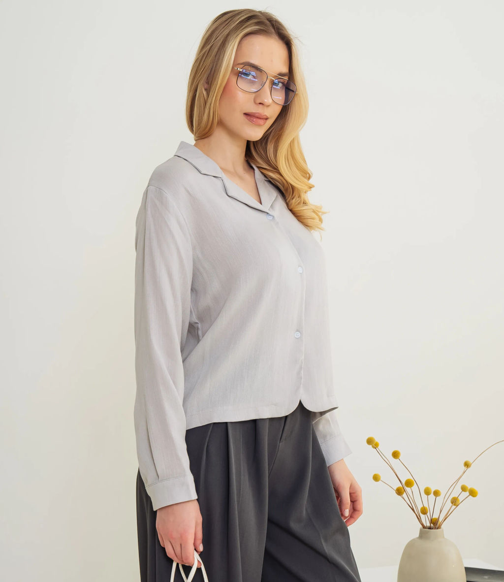Рубашка #КТ9025 (3), светло-серый - Dommod фото 2