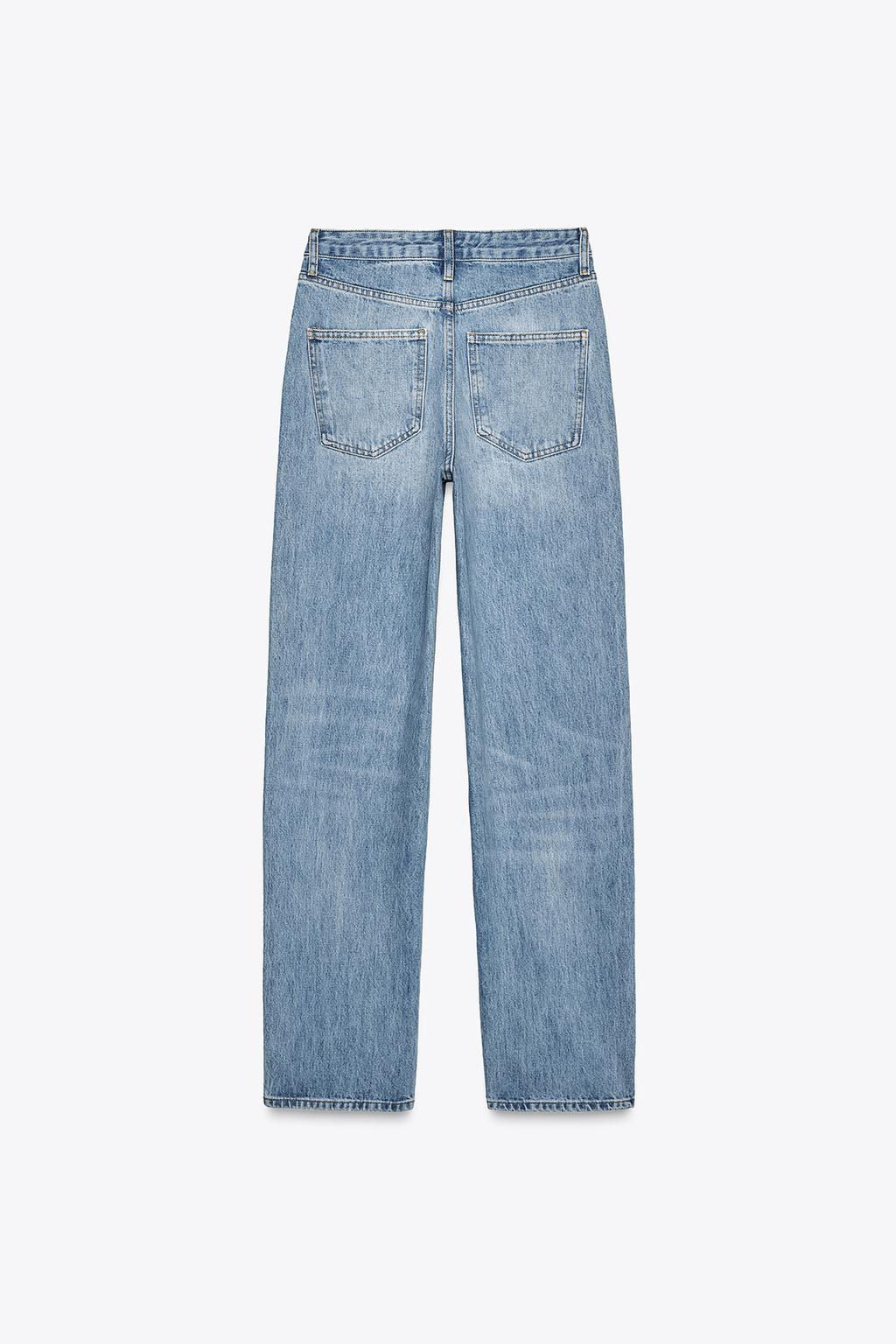 ZW COLLECTION STRAIGHT HIGH-WAIST JEANS - Zara фото 6