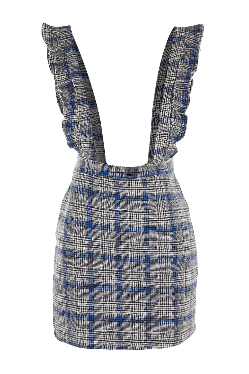 Gri Mini Kareli Jile Dokuma Elbise TWOAW20EL0292 - Trendyolmilla фото 6