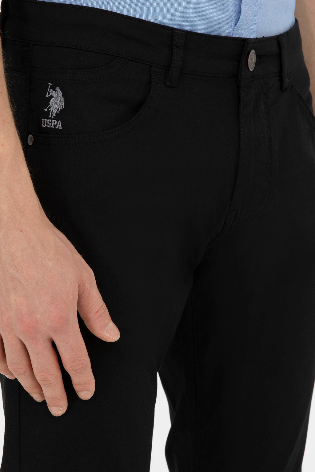U. S. Polo Assn / Мужские черные брюки из плотной ткани - U.s. polo assn фото 5