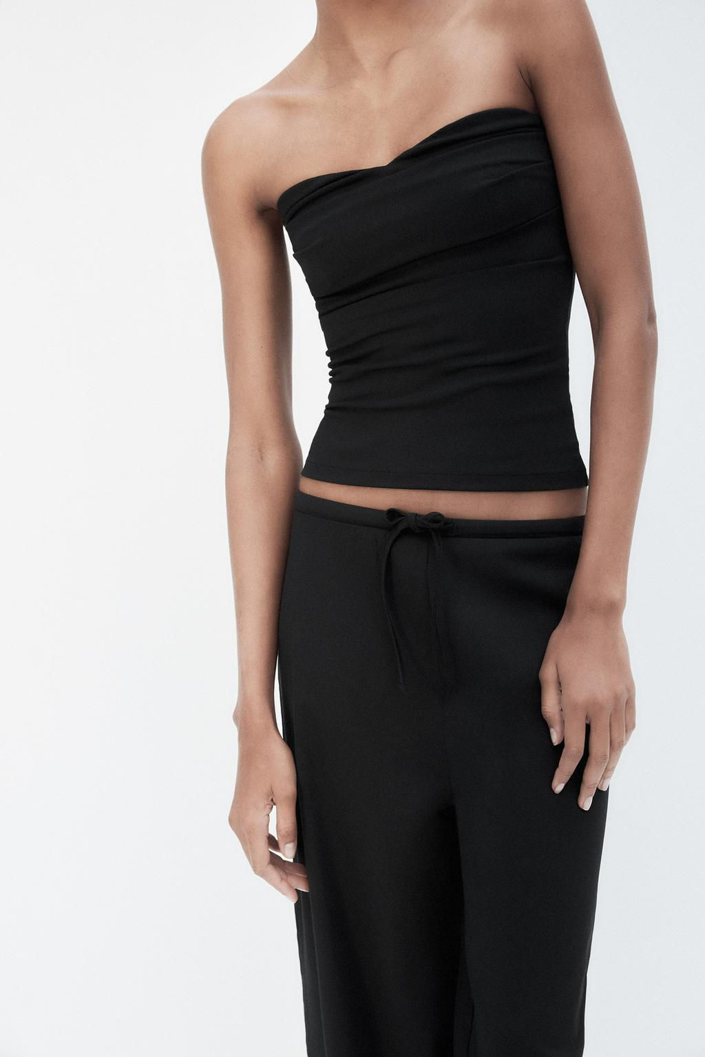 TEXTURED BANDEAU TOP - Zara фото 3