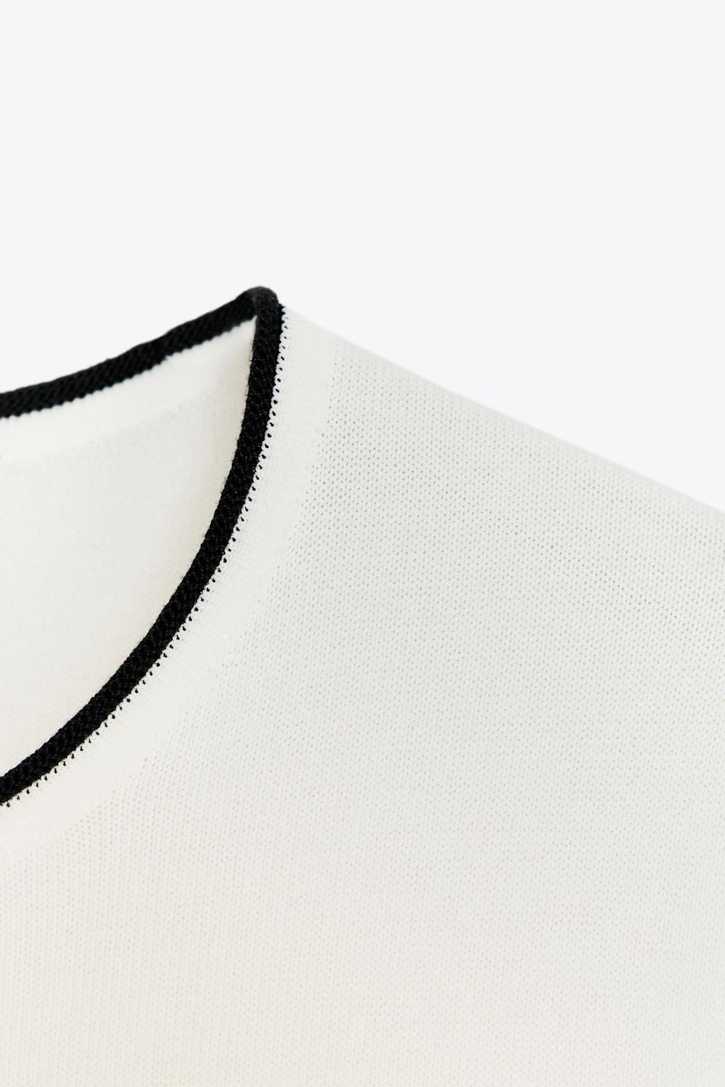 KNIT TOP WITH CONTRAST TRIMS - Zara фото 6