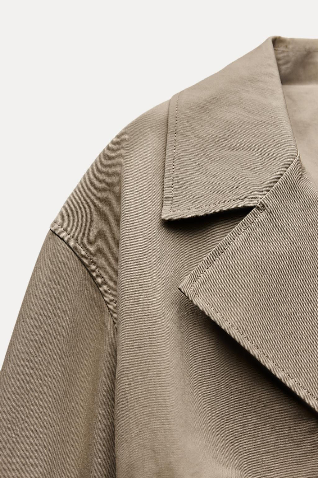 LONG TRENCH COAT WITH BELT - Zara фото 8
