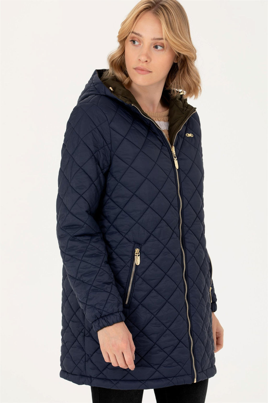 U. S. Polo Assn Женское пальто цвета хаки - U.s. polo assn фото 4