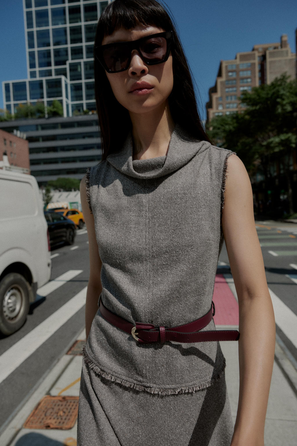 BELTED STRUCTURE MIDI DRESS - Zara фото 3