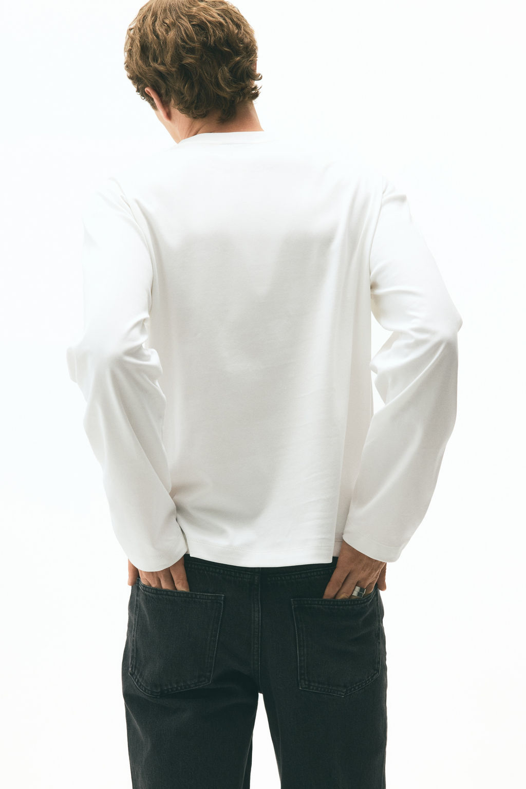 Camiseta de manga larga en punto Loose Fit - H&m фото 6