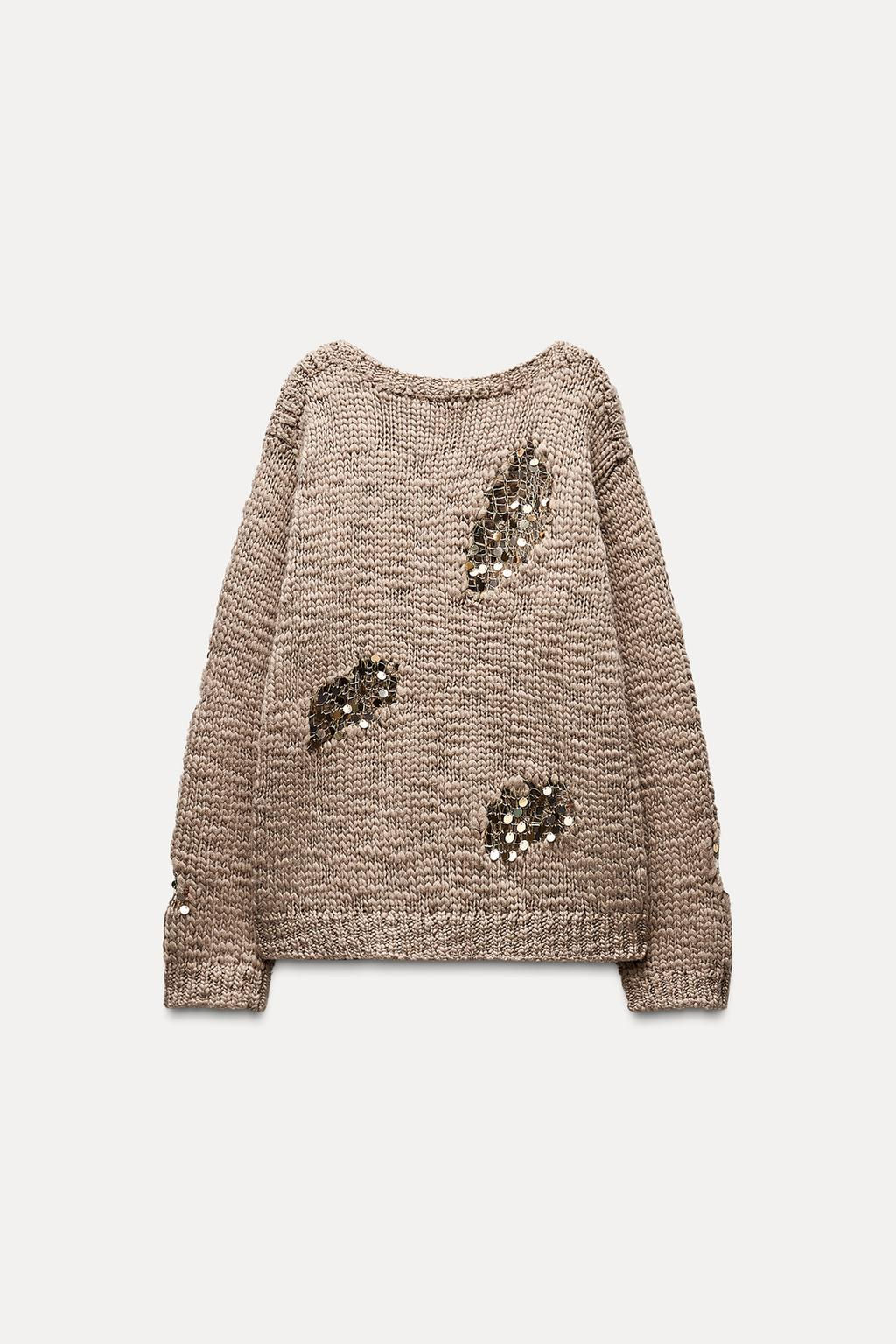 SEQUIN KNIT SWEATER - Zara фото 6