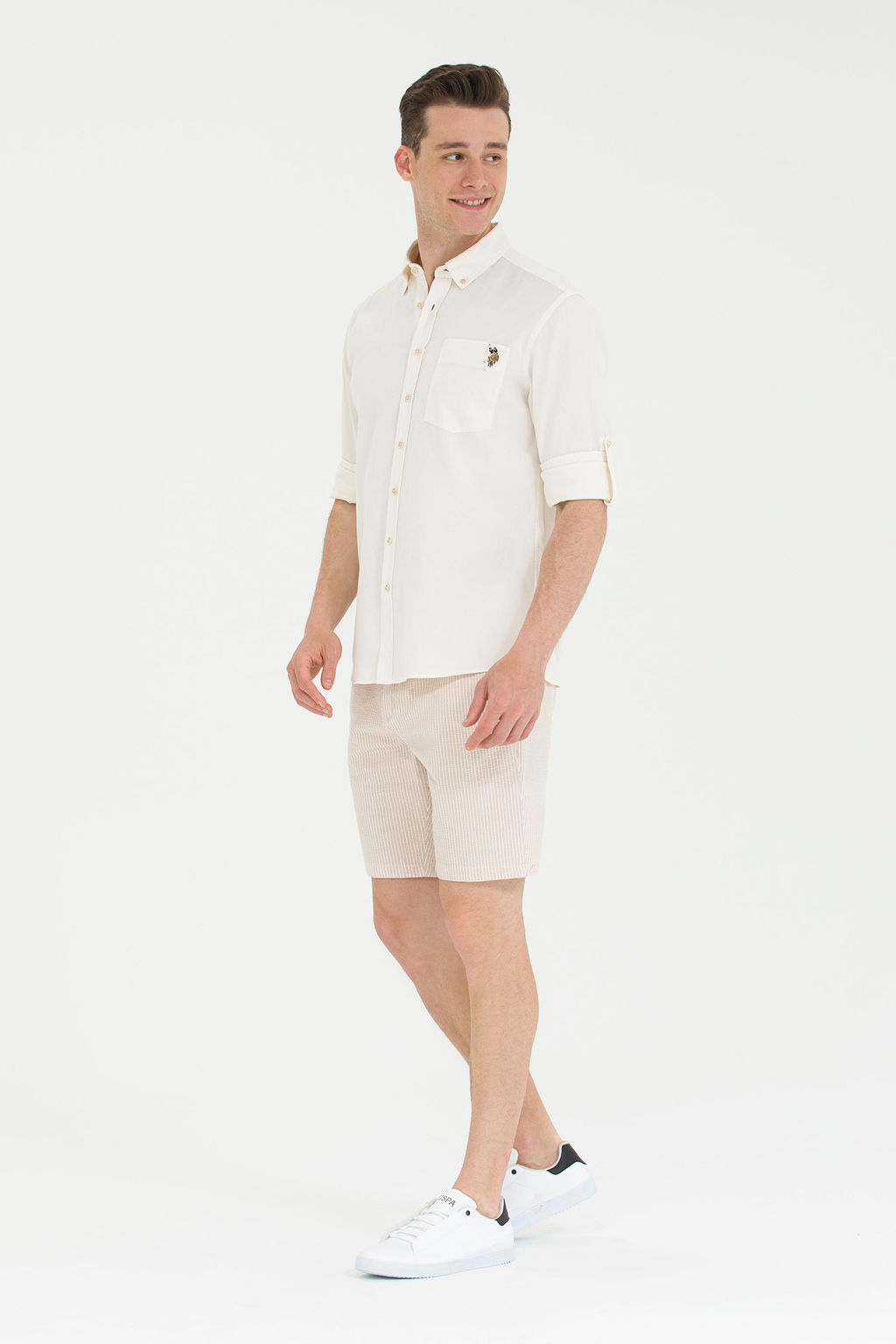 Мужские верблюжьи тканые шорты - U.s. polo assn фото 4