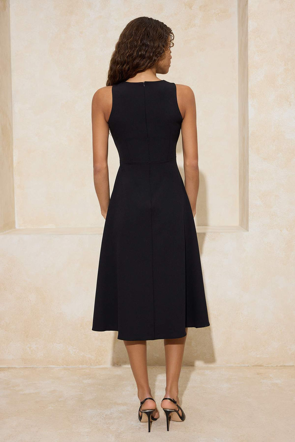 Siyah Kemerli Midi Dokuma Elbise TWOSS26EL00134 - Trendyolmilla фото 8