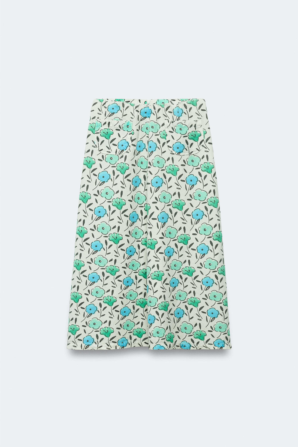 FALDA MIDI FLORES CON LINO LIMITED EDITION / Estampado - Zara фото 5