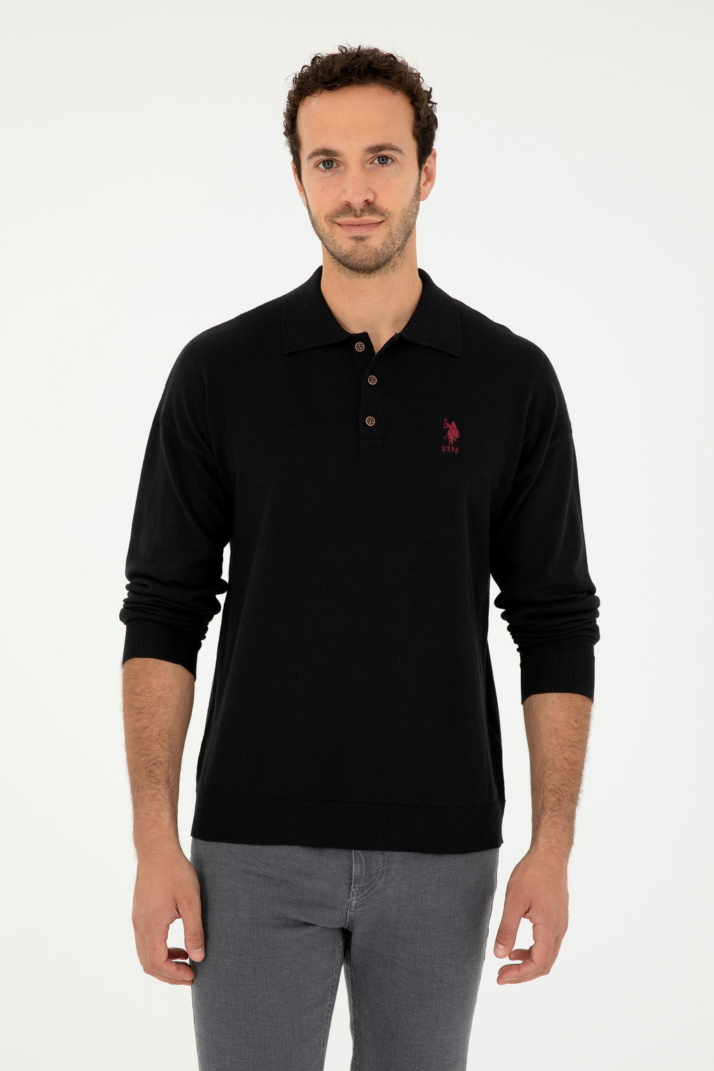 Erkek Siyah Basic Kazak - U.s. polo assn фото 3