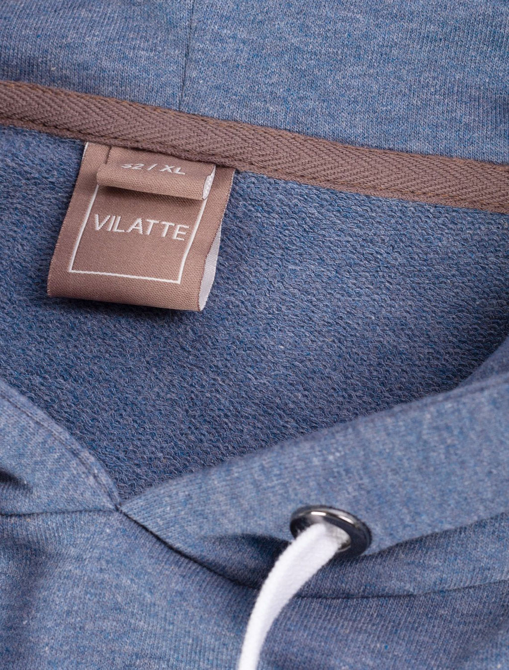 Худи из эластичного футера трехнитки с эффектом меланж