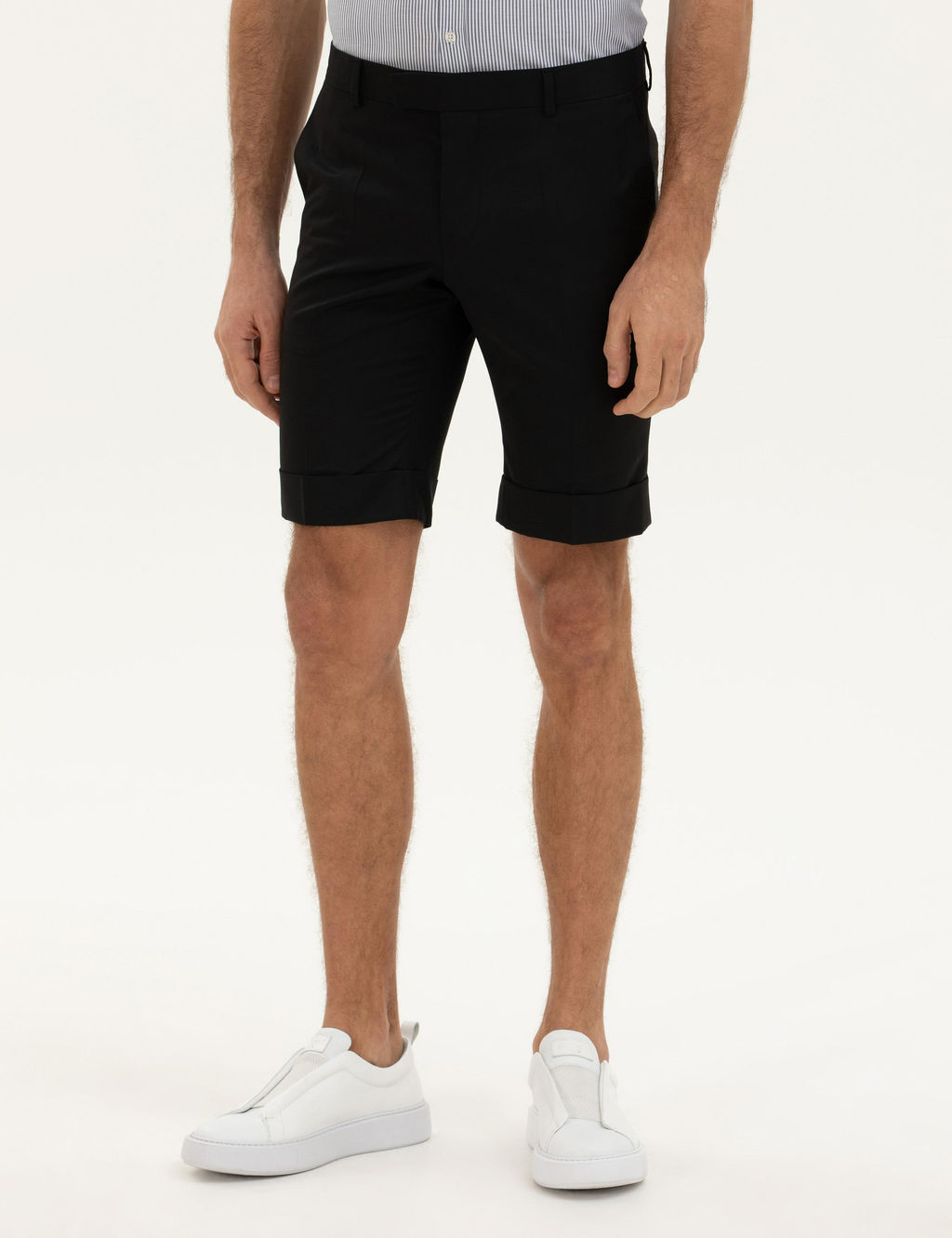 Черные брюки узкого кроя из ткани - Cacharel фото 2