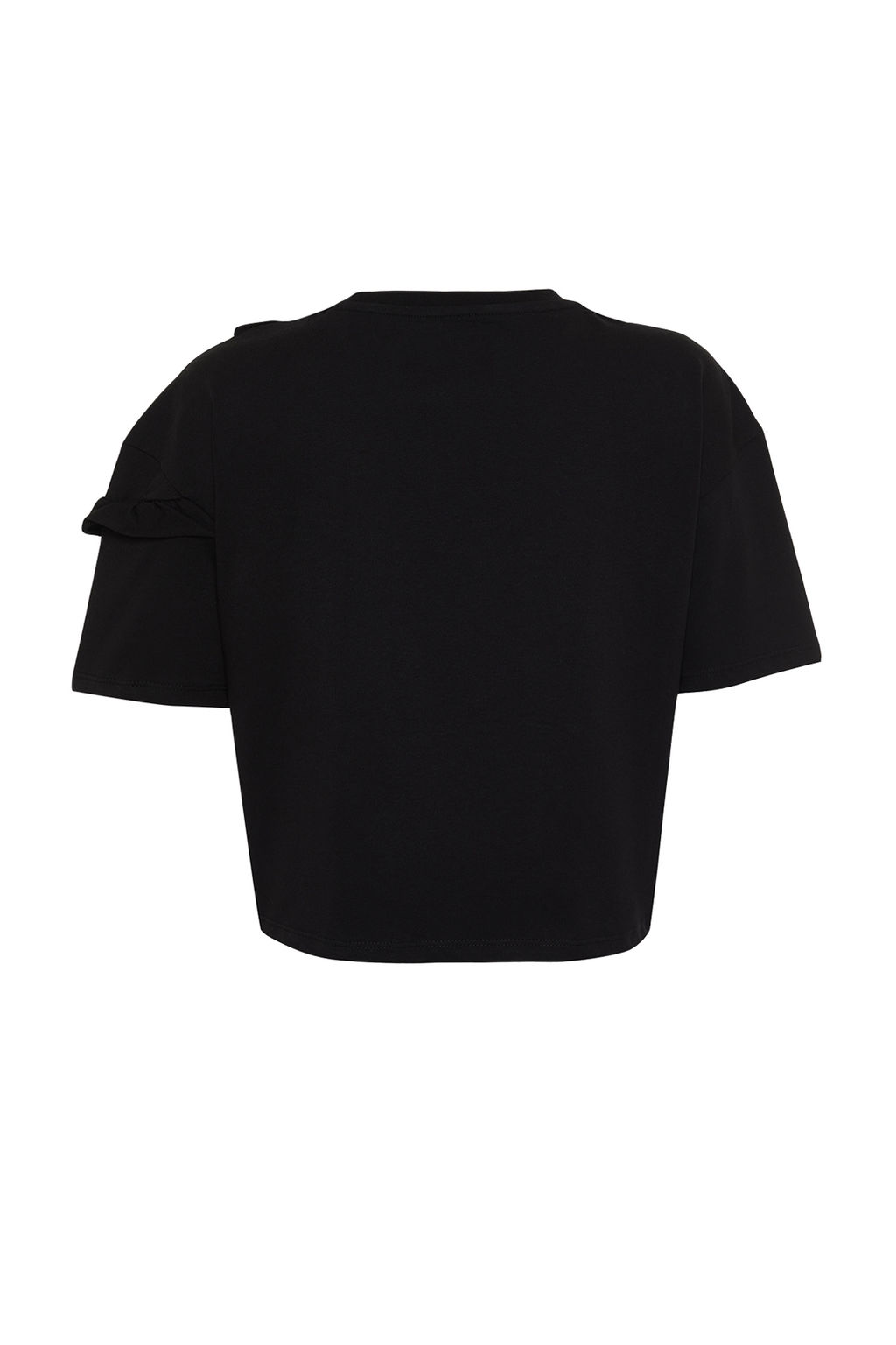 TRENDYOLMILLA Beyaz %100 Pamuk F?rf?r Detayl? Relaxed/Rahat Kal?p K?sa Kollu Orme T-Shirt TWOSS24TS00232  фото 16
