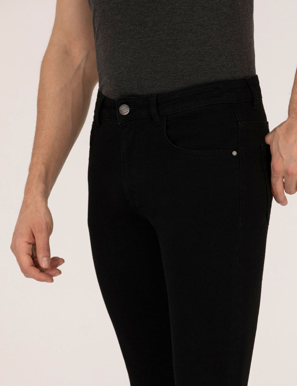Siyah Slim Fit Jean Pantolon