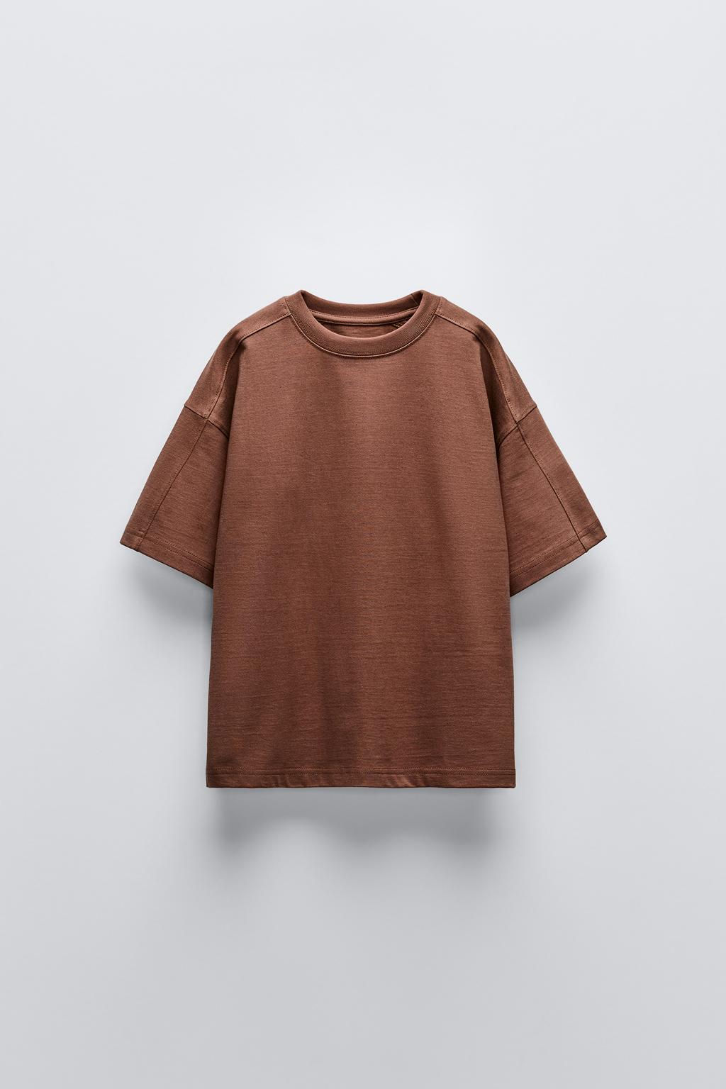 PLAIN HEAVY WEIGHT T-SHIRT - Zara фото 6