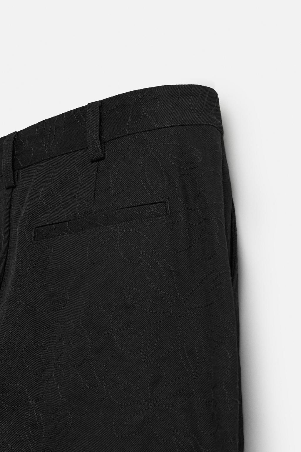 FLORAL EMBROIDERY TROUSERS - Zara фото 10