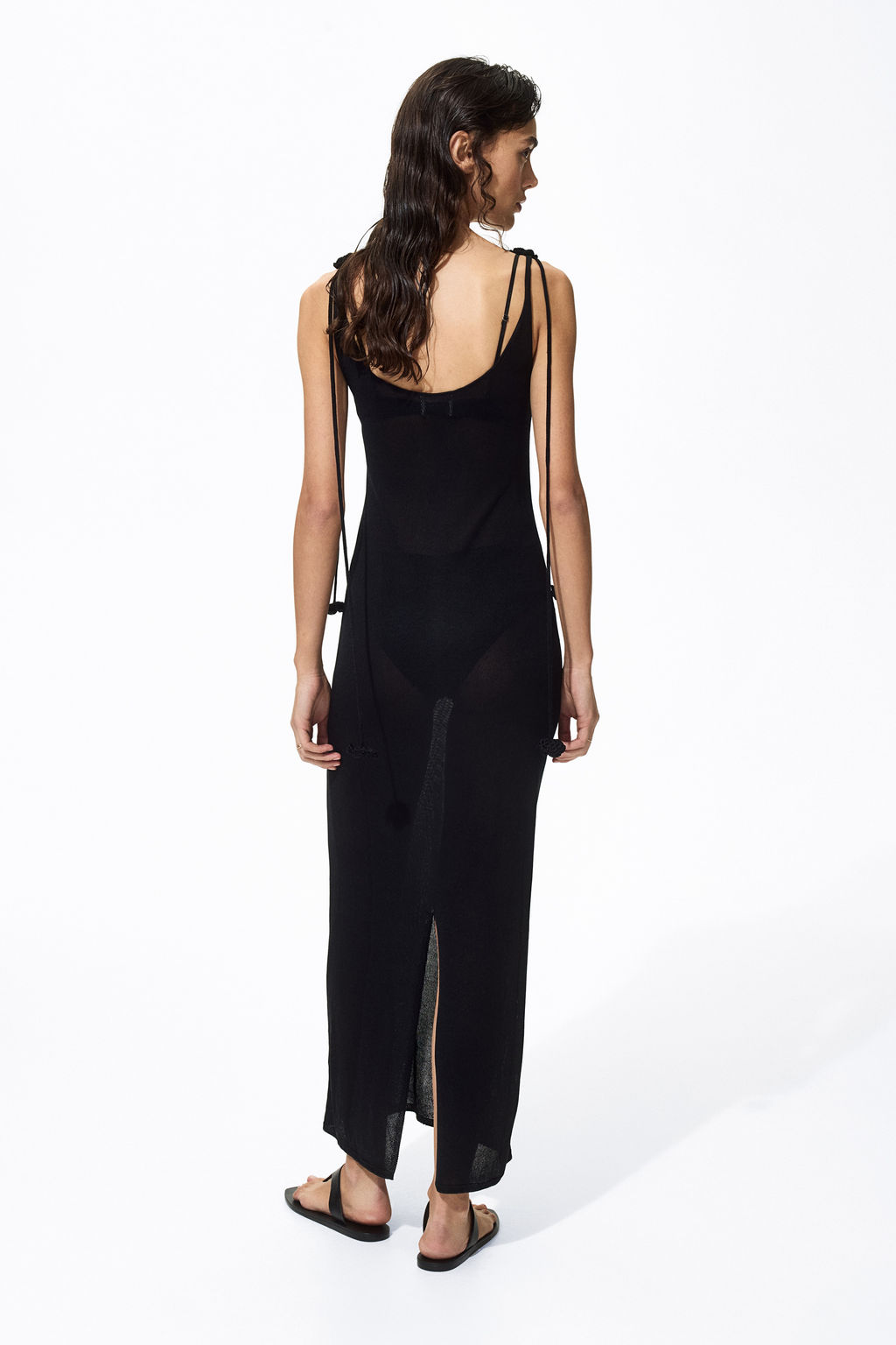 Vestido en punto fino de mezcla de seda - H&m фото 6