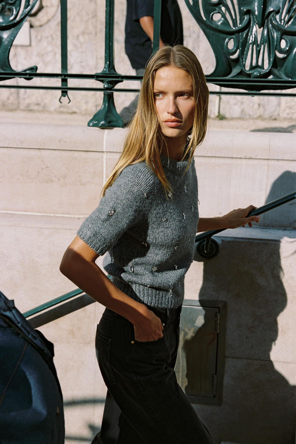 KNIT SWEATER WITH JEWEL BEADS - Zara фото 4