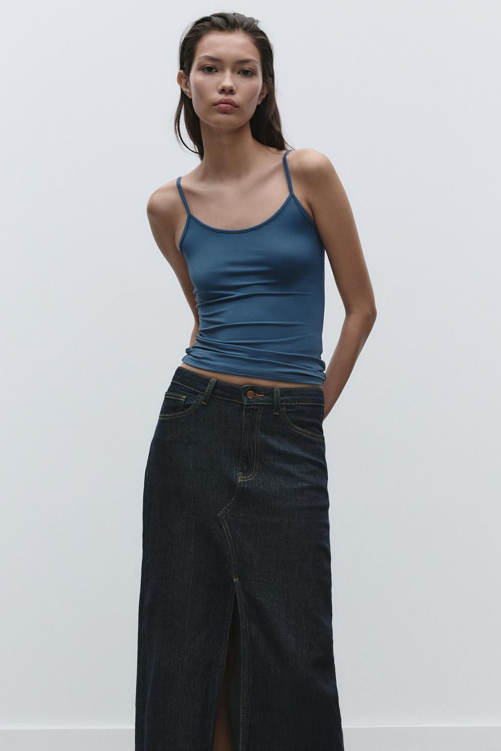 POLYAMIDE TOP WITH THIN STRAPS - Zara фото 30