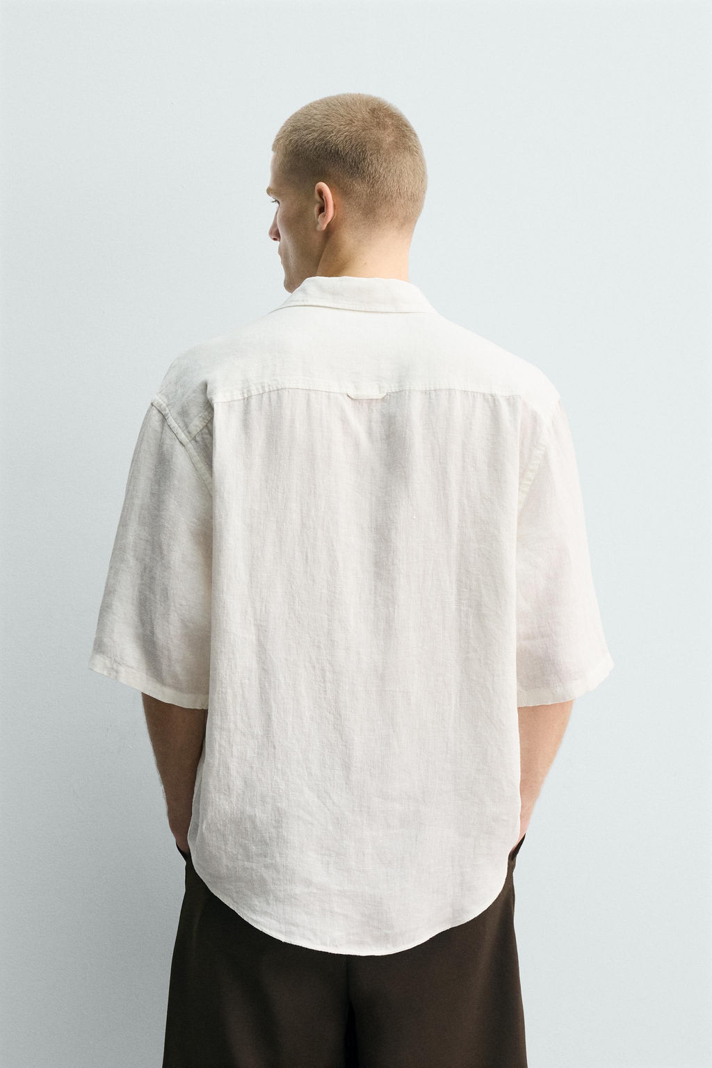 CAMISA BOXY FIT 100% LINO / Blanco - Zara фото 3