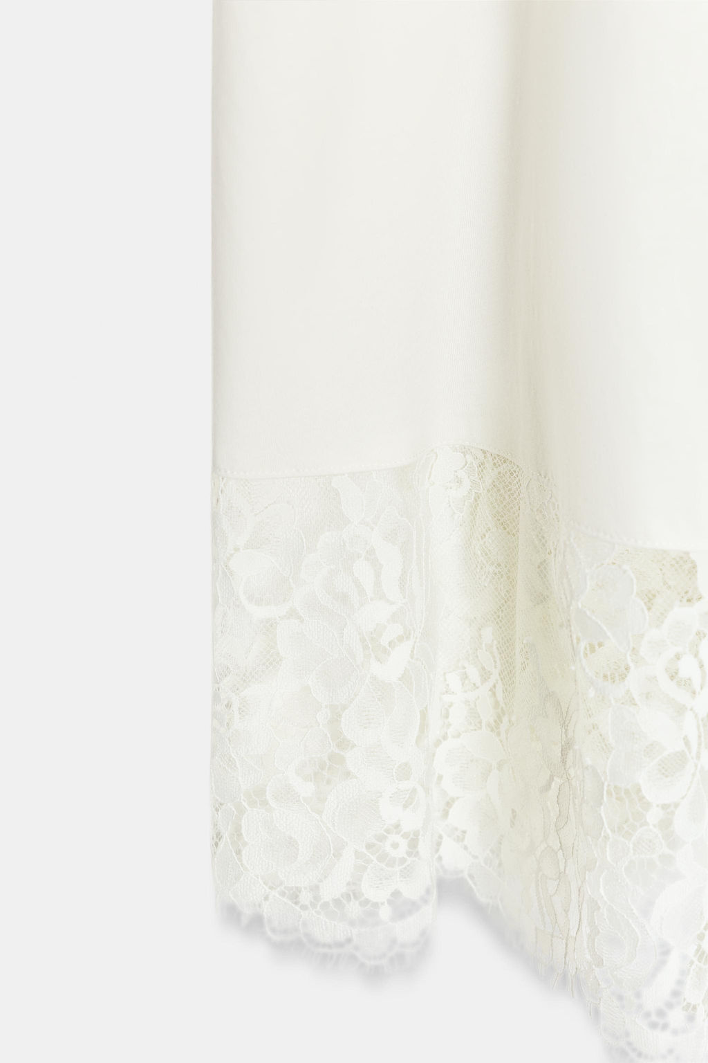 FALDA MIDI VOLUMEN ENCAJE / Crudo - Zara фото 7