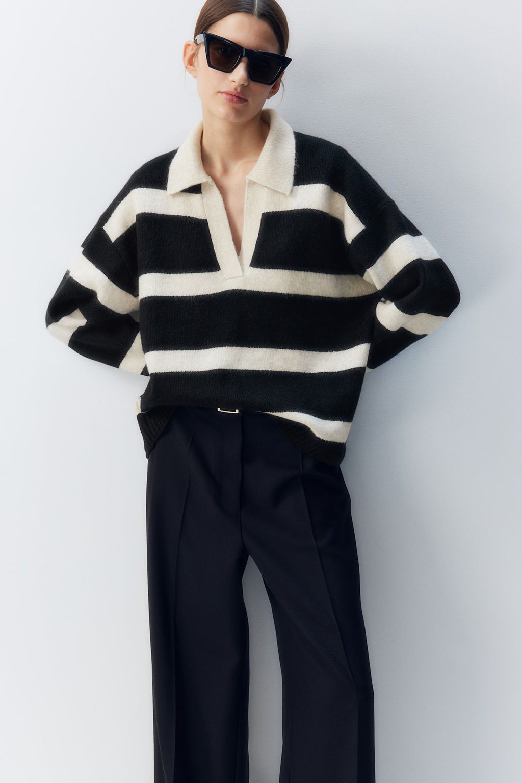 Jersey de punto fino con cuello - H&m фото 3