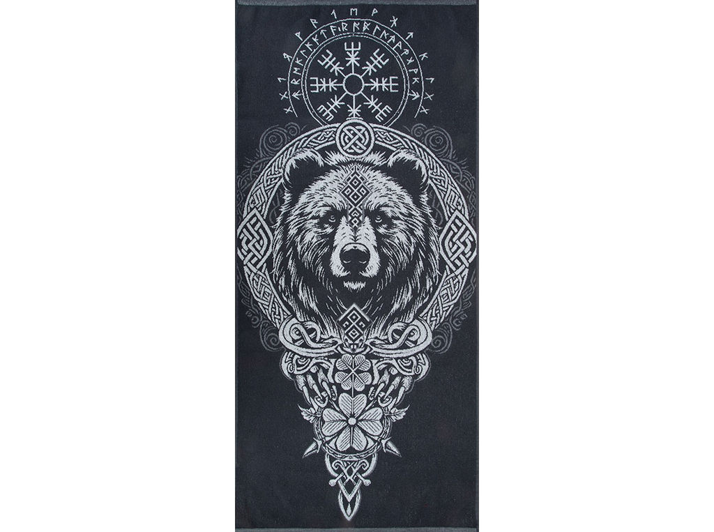 Полотенце махровое 6с102.411ж1 Тотем МЕДВЕДЬ(антрацит) 67х150см
