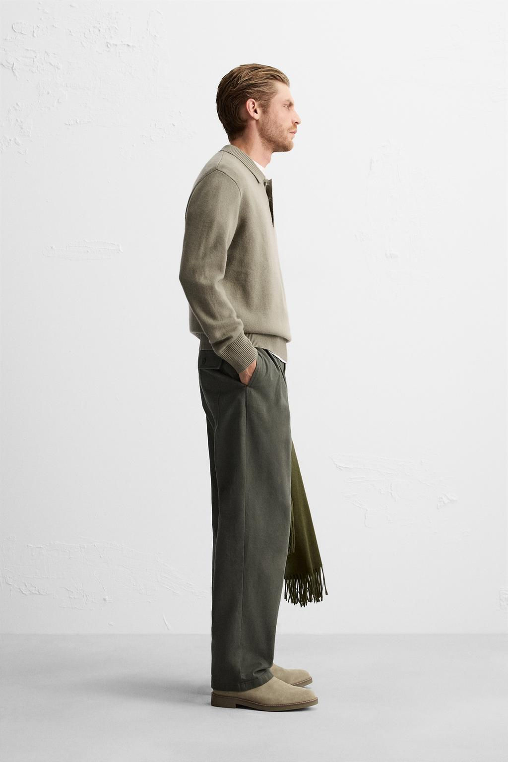 WOOL BLEND KNIT POLO SHIRT - Zara фото 4