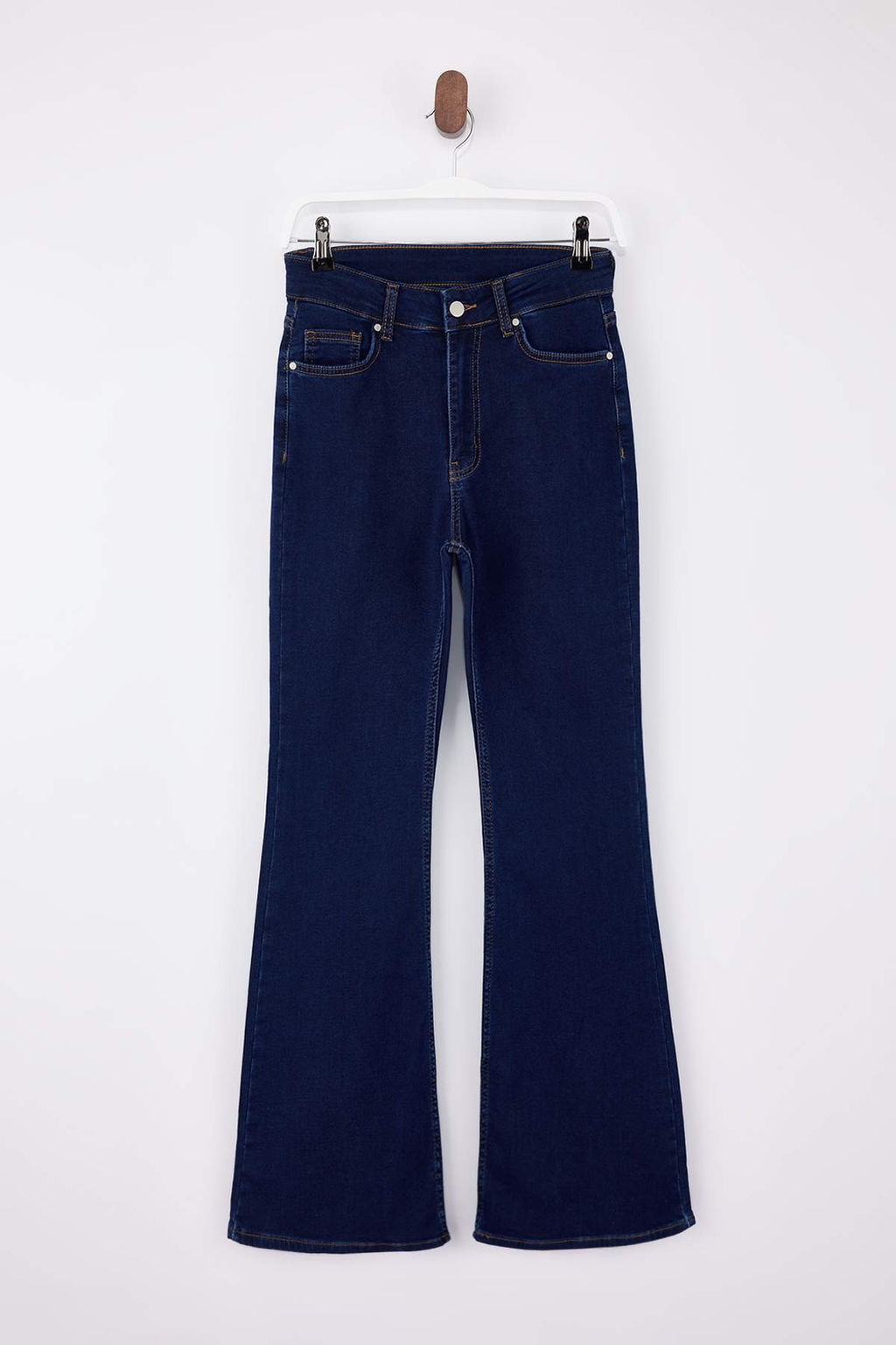 Siyah Yuksek Bel Flare Yumusak Ekstra Esneyen Orme Kot/Jeans TWOSS26JE00091 - Trendyolmilla фото 3