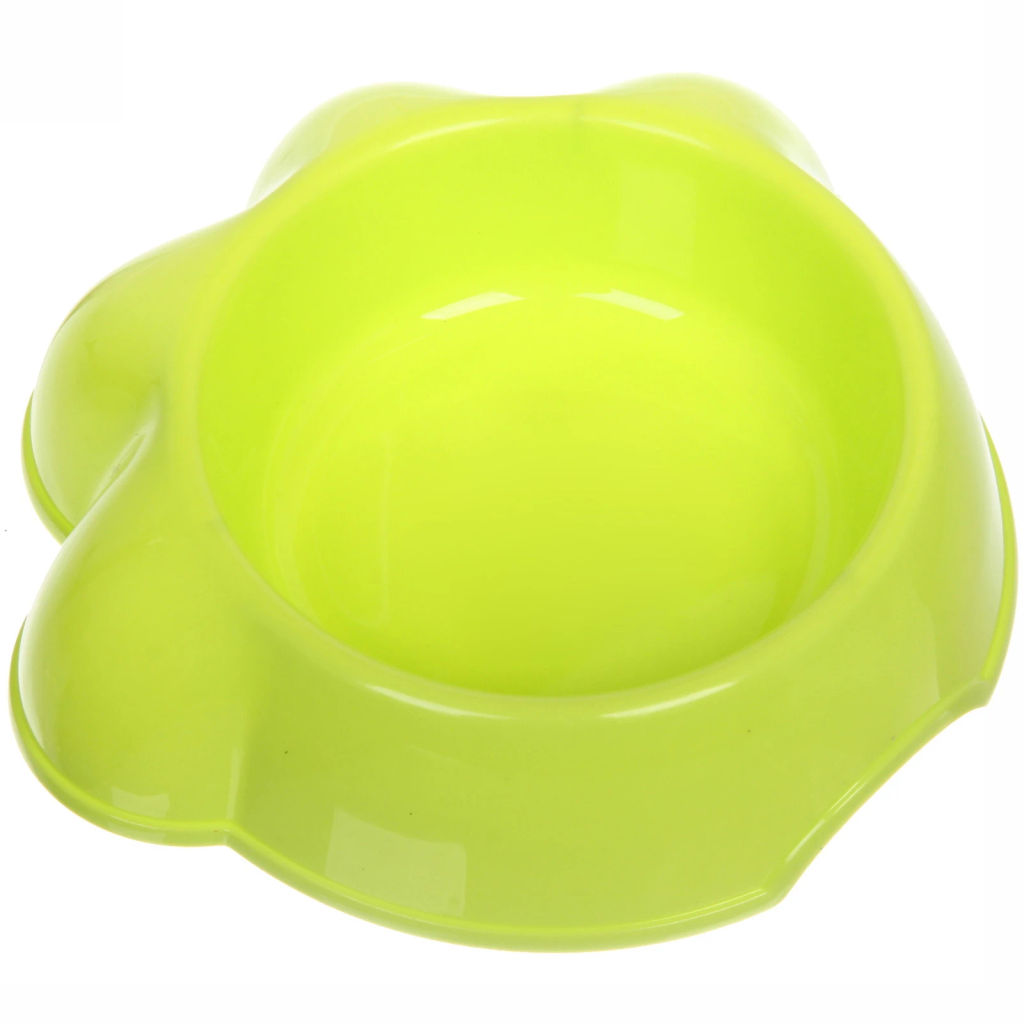 Цена за 3 шт. Миска пластиковая "Лапка" 21*6,5см цвет зеленый /500мл