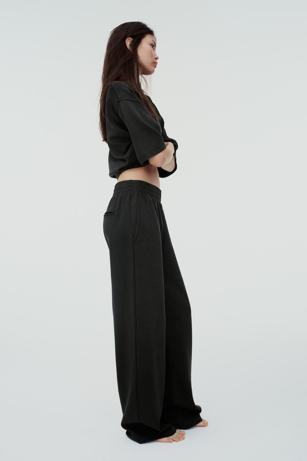 WASHED INTERLOCK TROUSERS - Zara фото 10