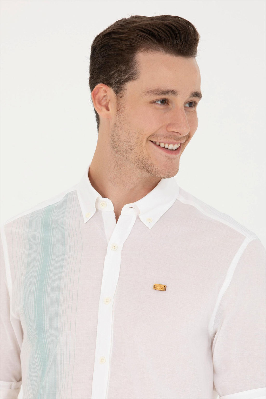 U. S. Polo Assn Мужская белая рубашка с длинным рукавом - U.s. polo assn фото 10