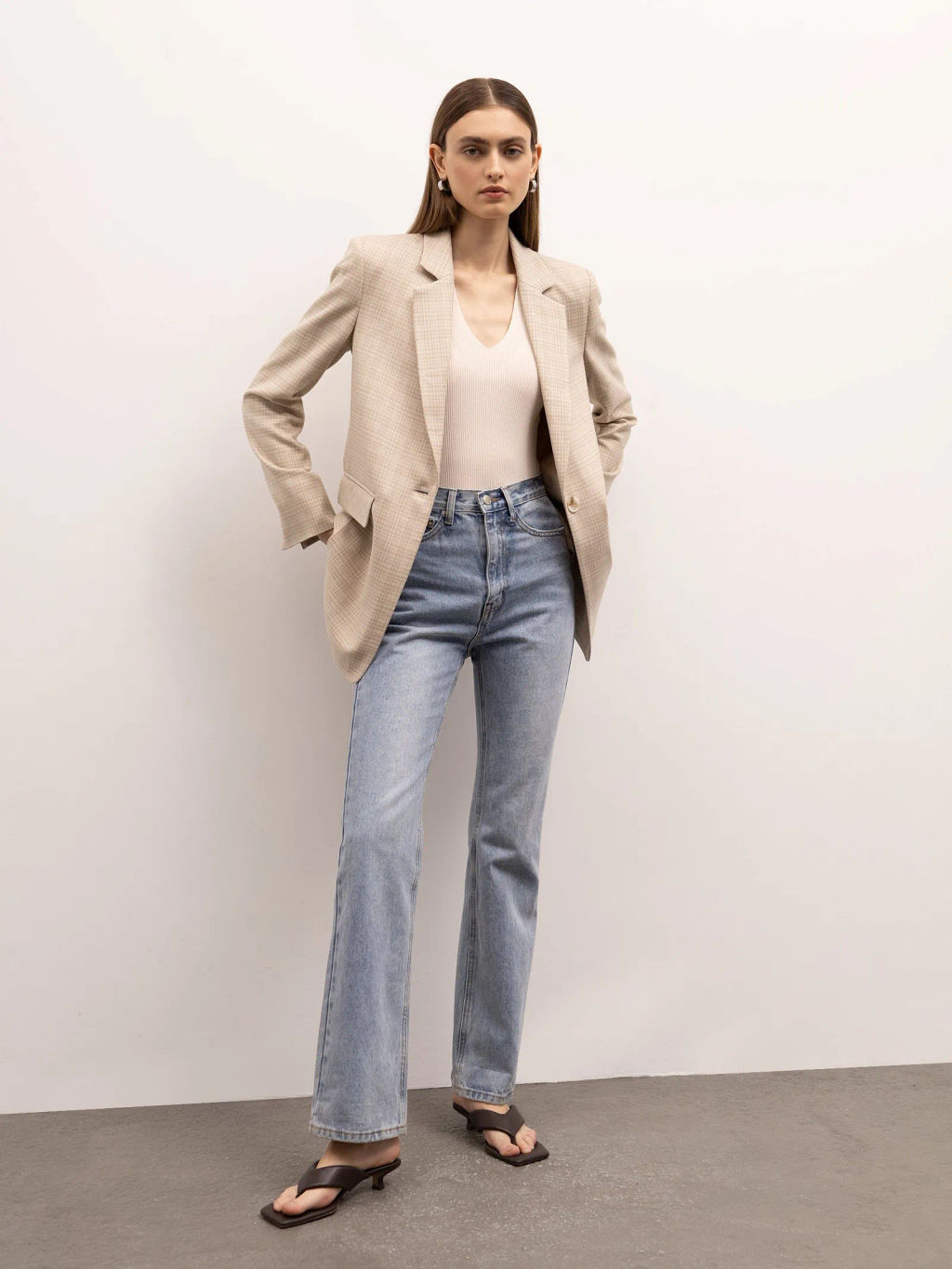 Жакет в клетку - Emka фото 5