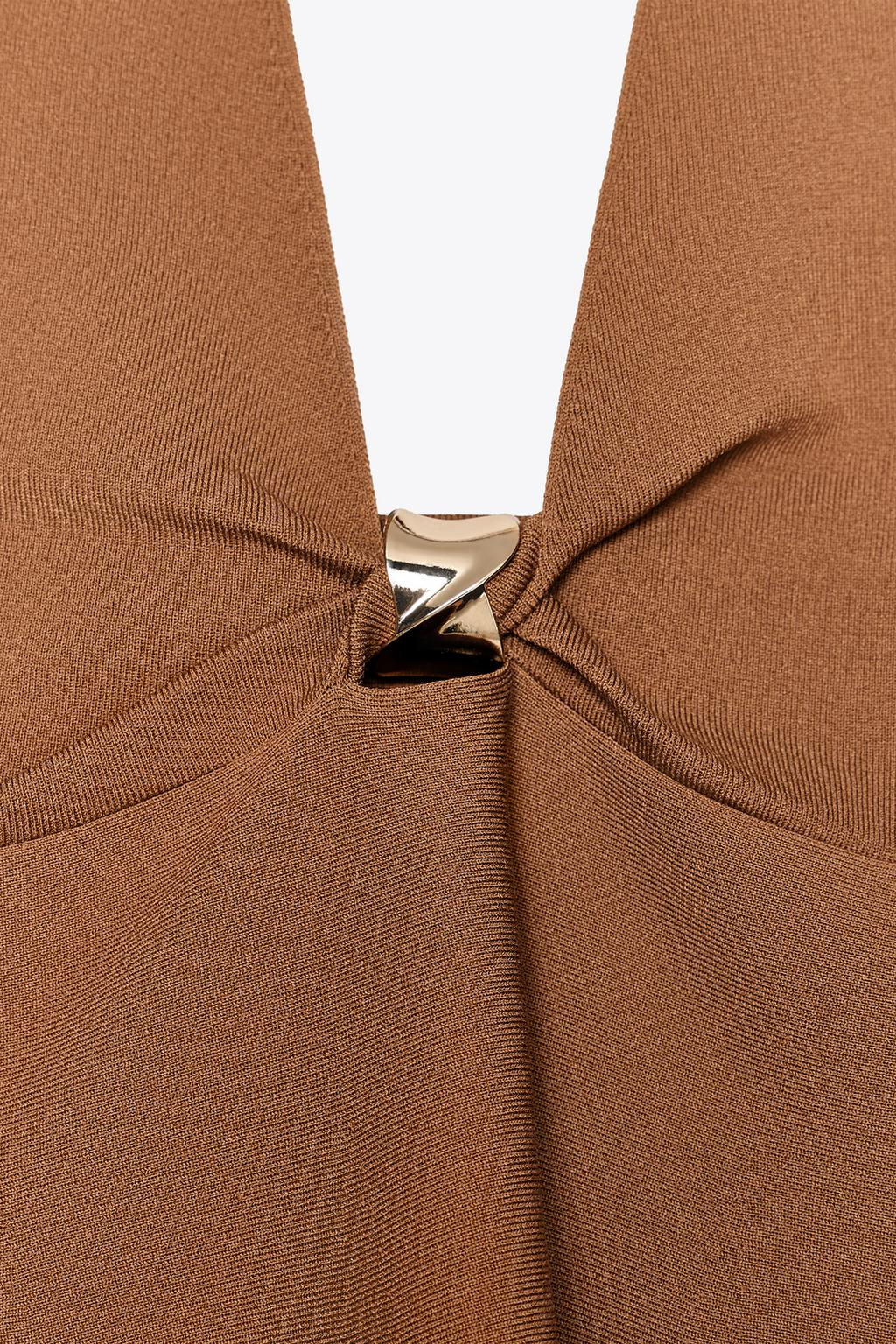 HALTER PEPLUM TOP - Zara фото 7