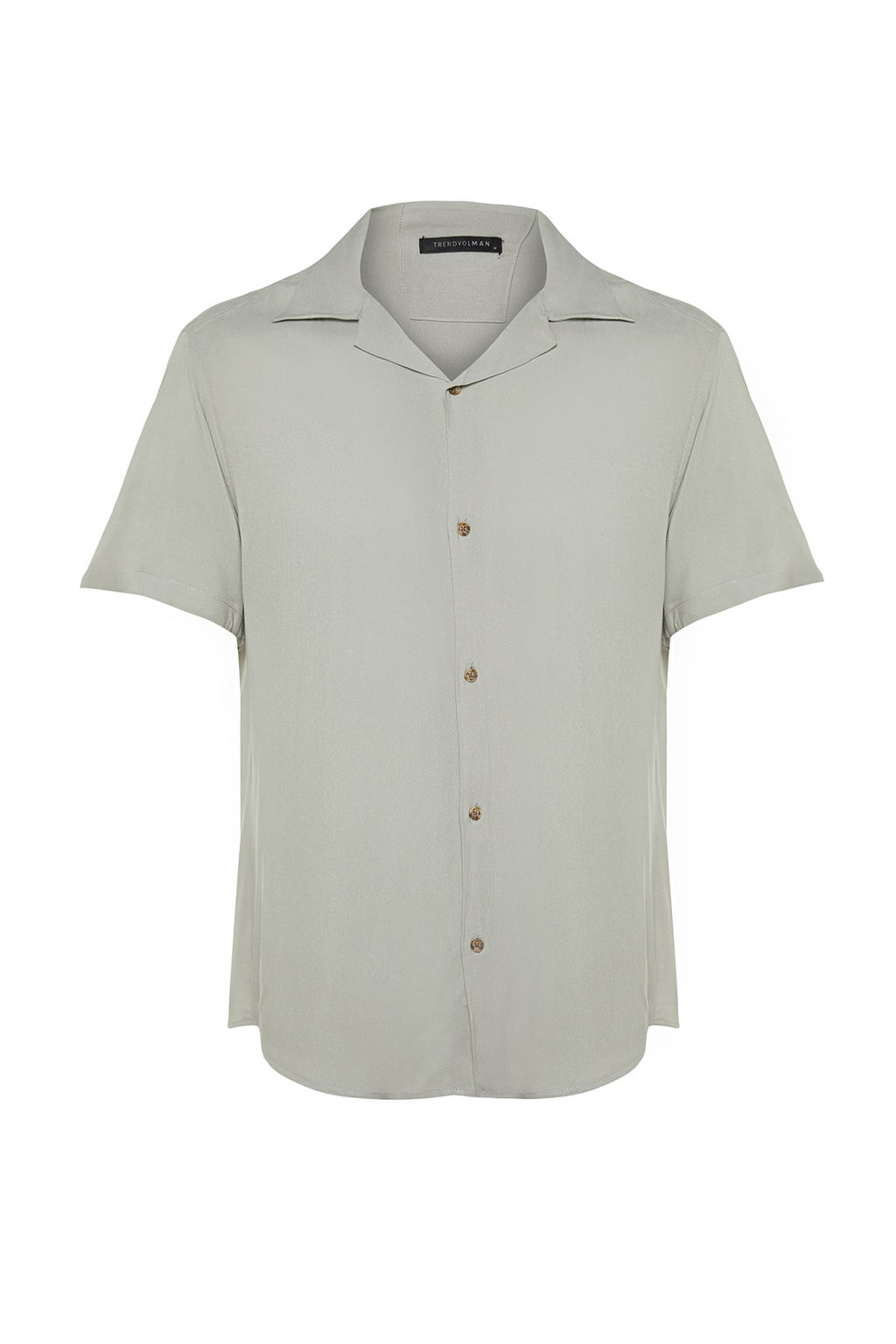 Gri Regular Fit Apas Yaka %100 Viskon Yazl?k Salas Viskon Gomlek TMNSS20GO0441 - Trendyolmilla фото 6