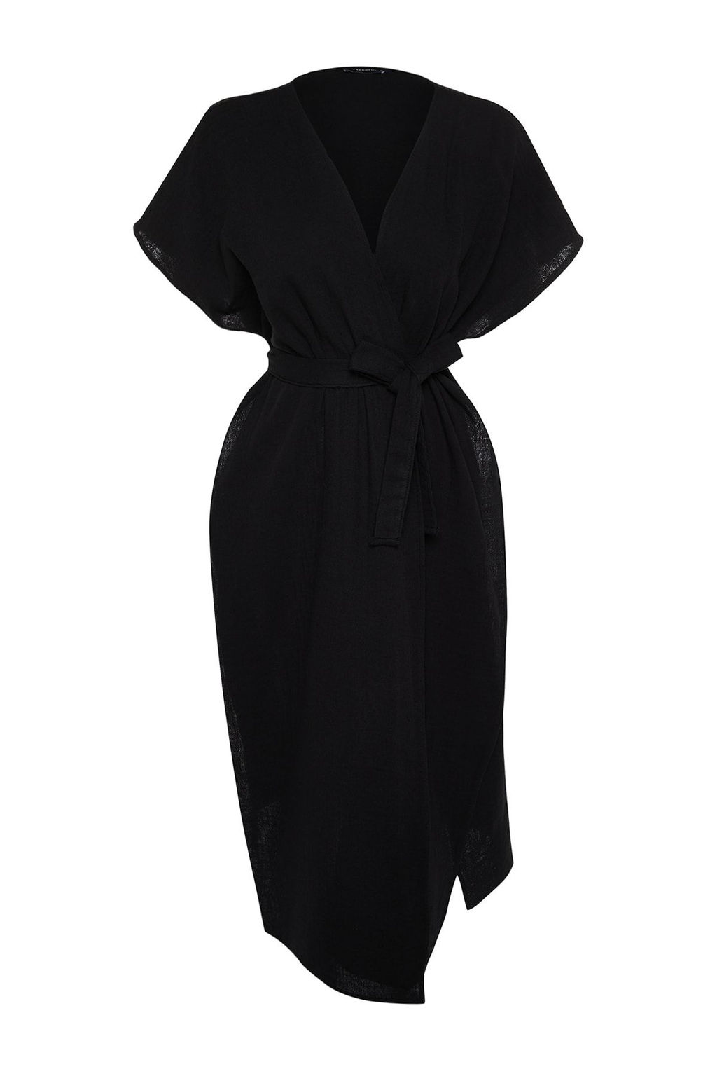 Bej Kusakl? Maxi Dokuma Y?rtmacl? Muslin Plaj Kimono&Kaftan TBESS23KM00019 - Trendyolmilla фото 16