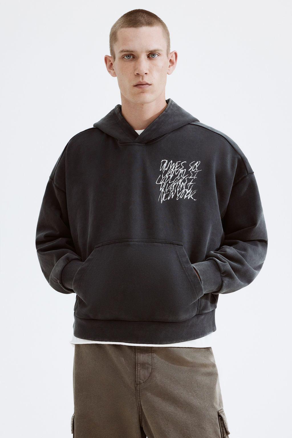 Sudadera con capucha y estampado Oversized Fit - H&m фото 6