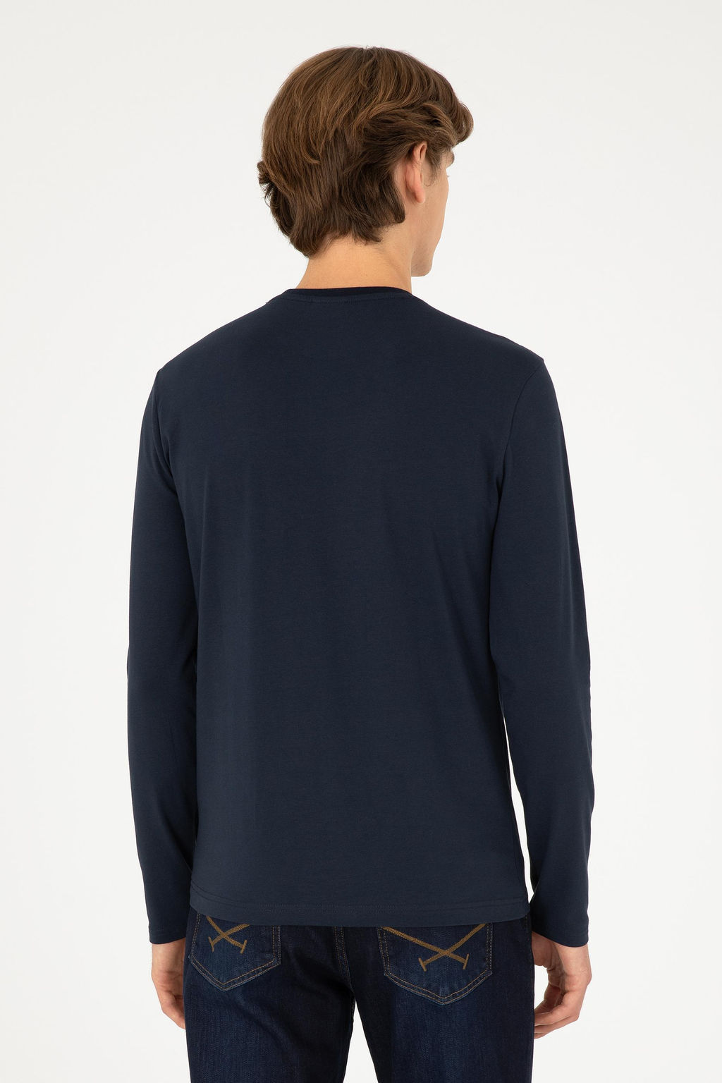 Мужской темно-синий базовый свитшот - U.s. polo assn фото 5