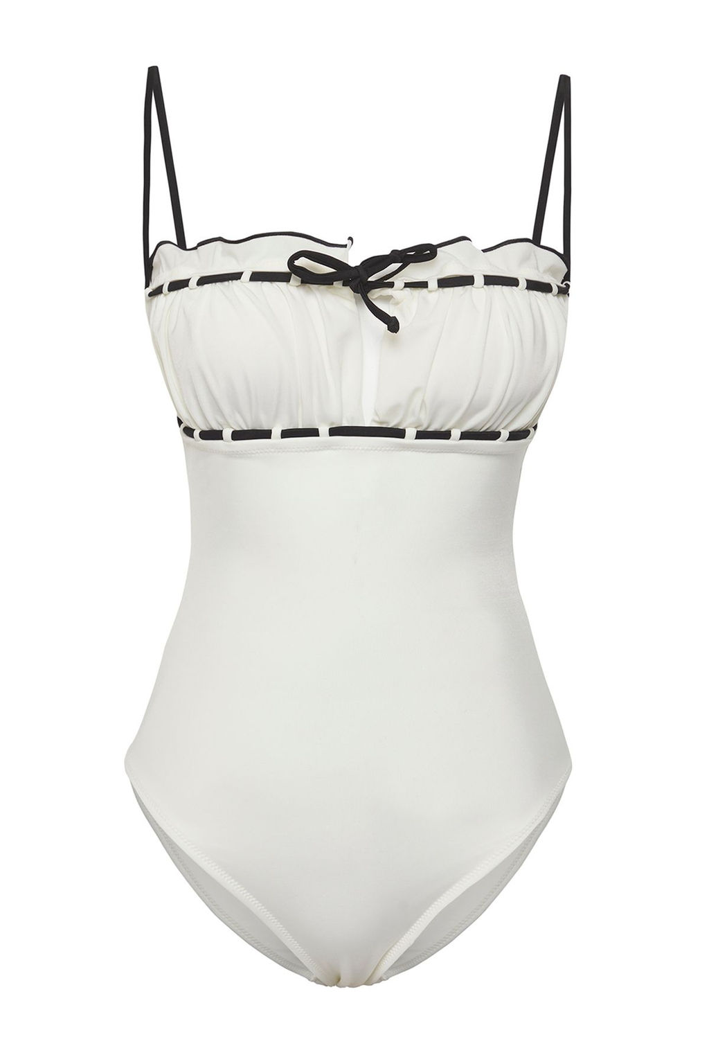 TRENDYOLMILLA Siyah Straplez Baglama Detayl? F?rf?rl? Regular Pretty Mayo TBESS25MA00047  фото 6