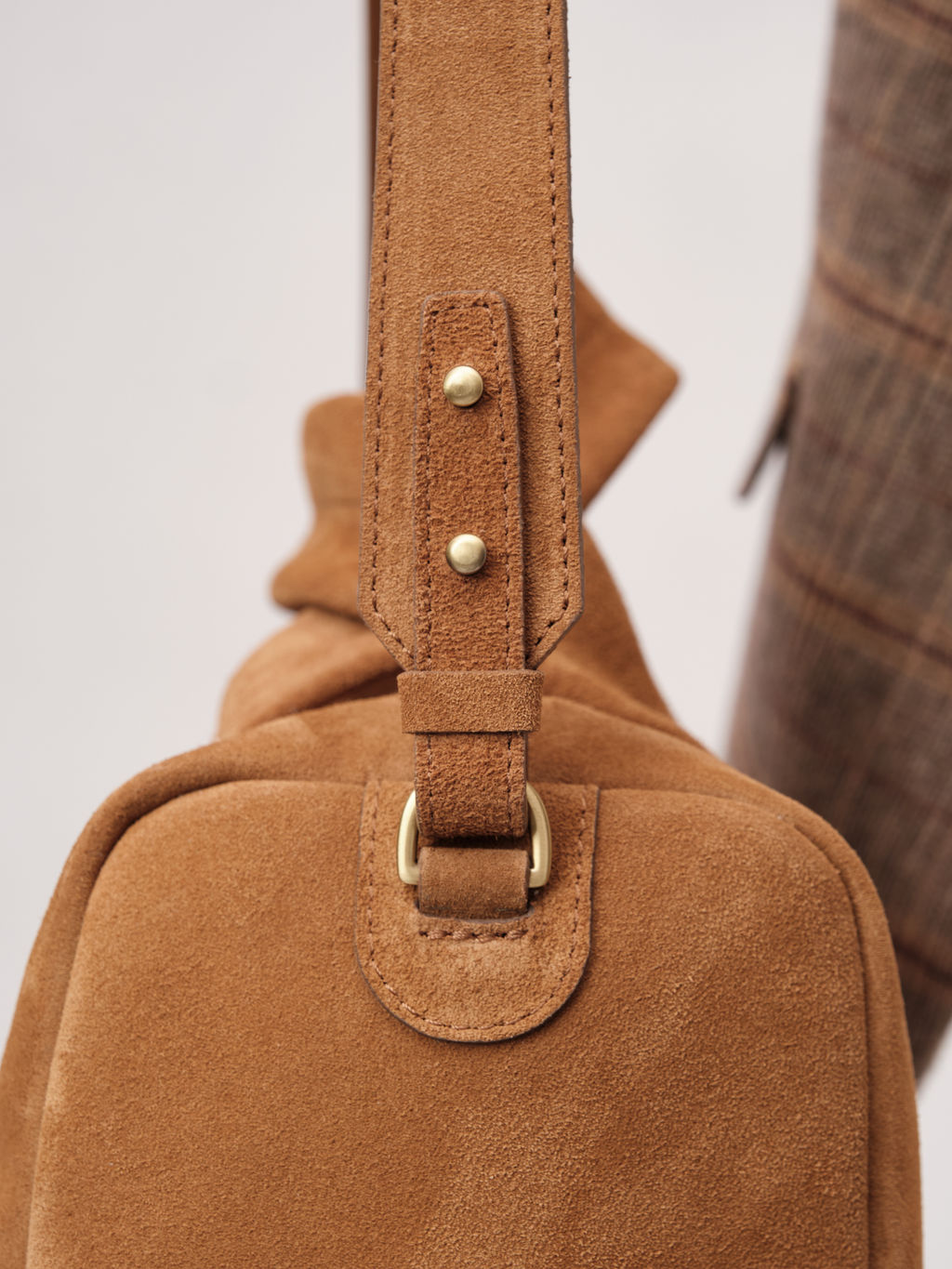 Замшевая сумка Bowling DBR 31378 светло-коричневый  фото 12