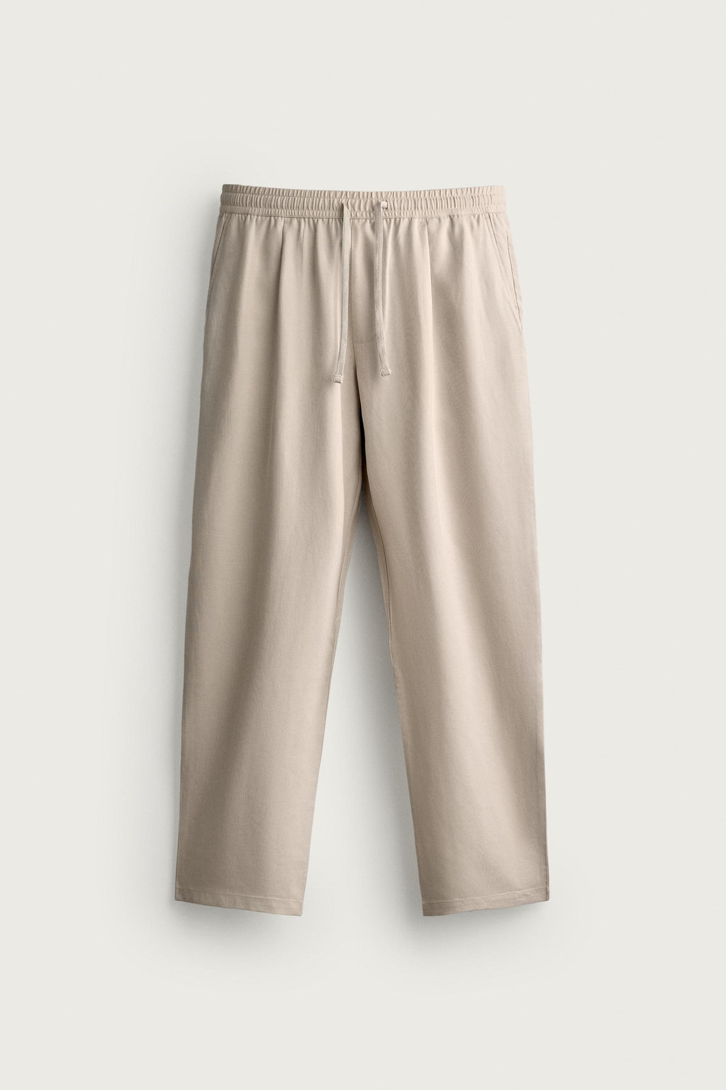 PANTAL?N RELAXED FIT 100% LYOCELL / Beige - Zara фото 5