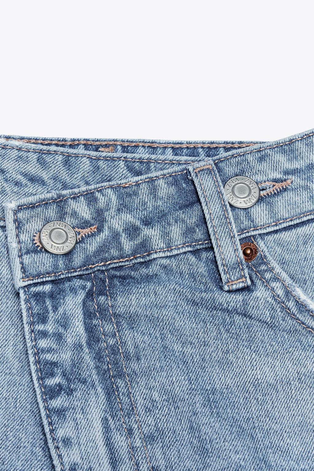 HIGH-WAIST CROSSOVER WAIST TRF MOM FIT DENIM BERMUDA SHORTS - Zara фото 23