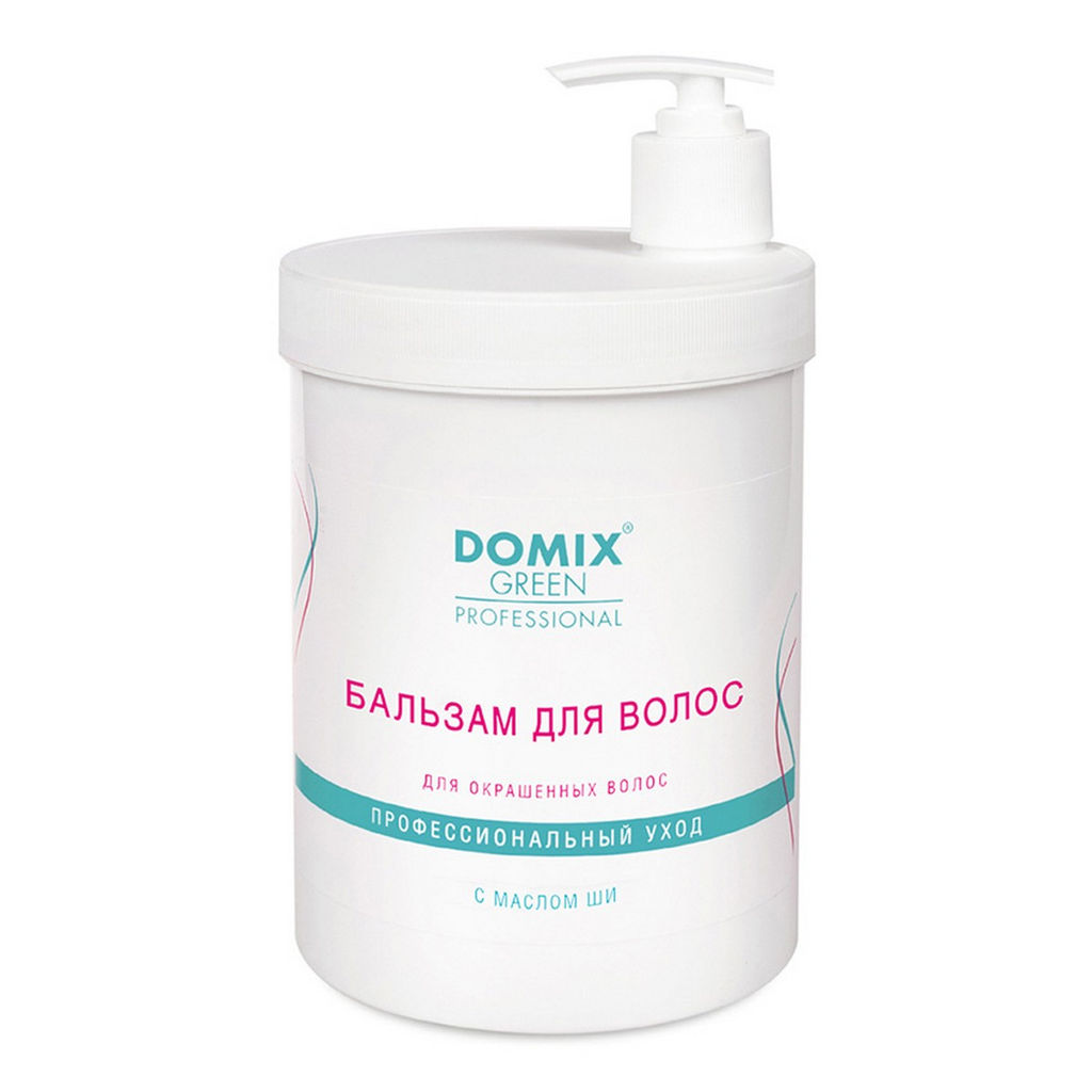 Domix Green Professional Бальзам для окрашенных волос с маслом ши, 1000 мл