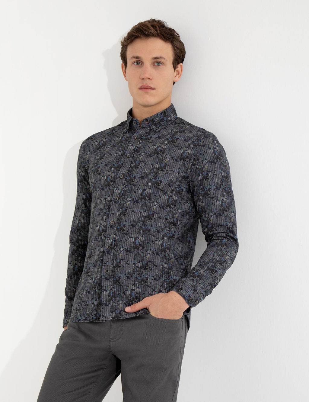Ye_il Slim Fit Uzun Kollu G_mlek