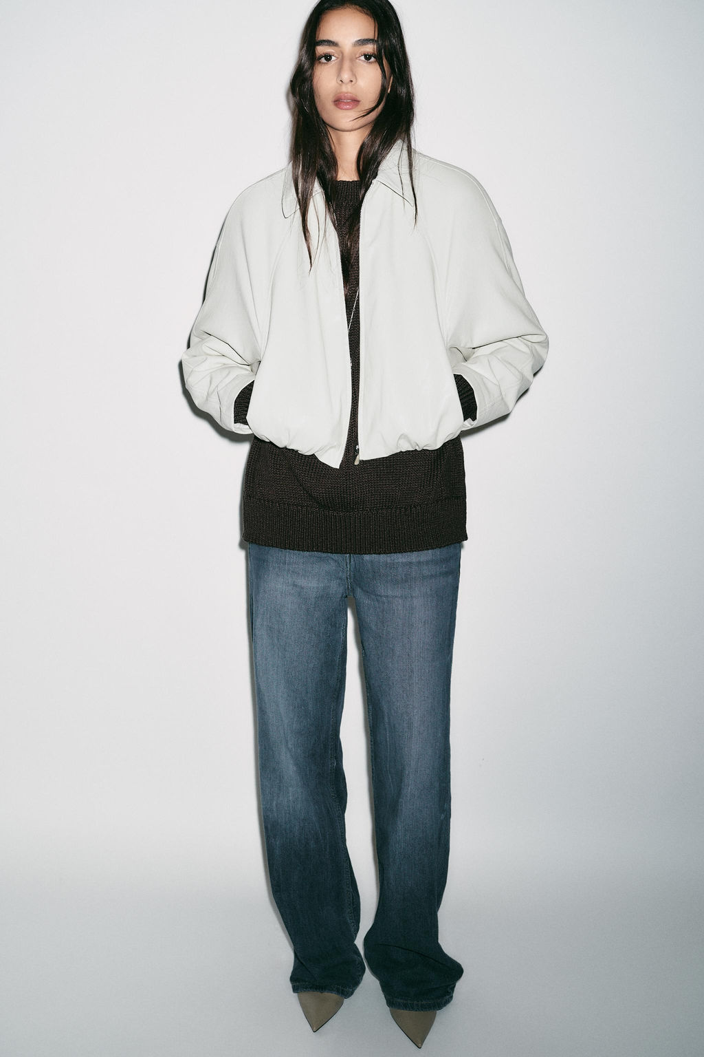FAUX LEATHER BOMBER JACKET - Zara фото 6