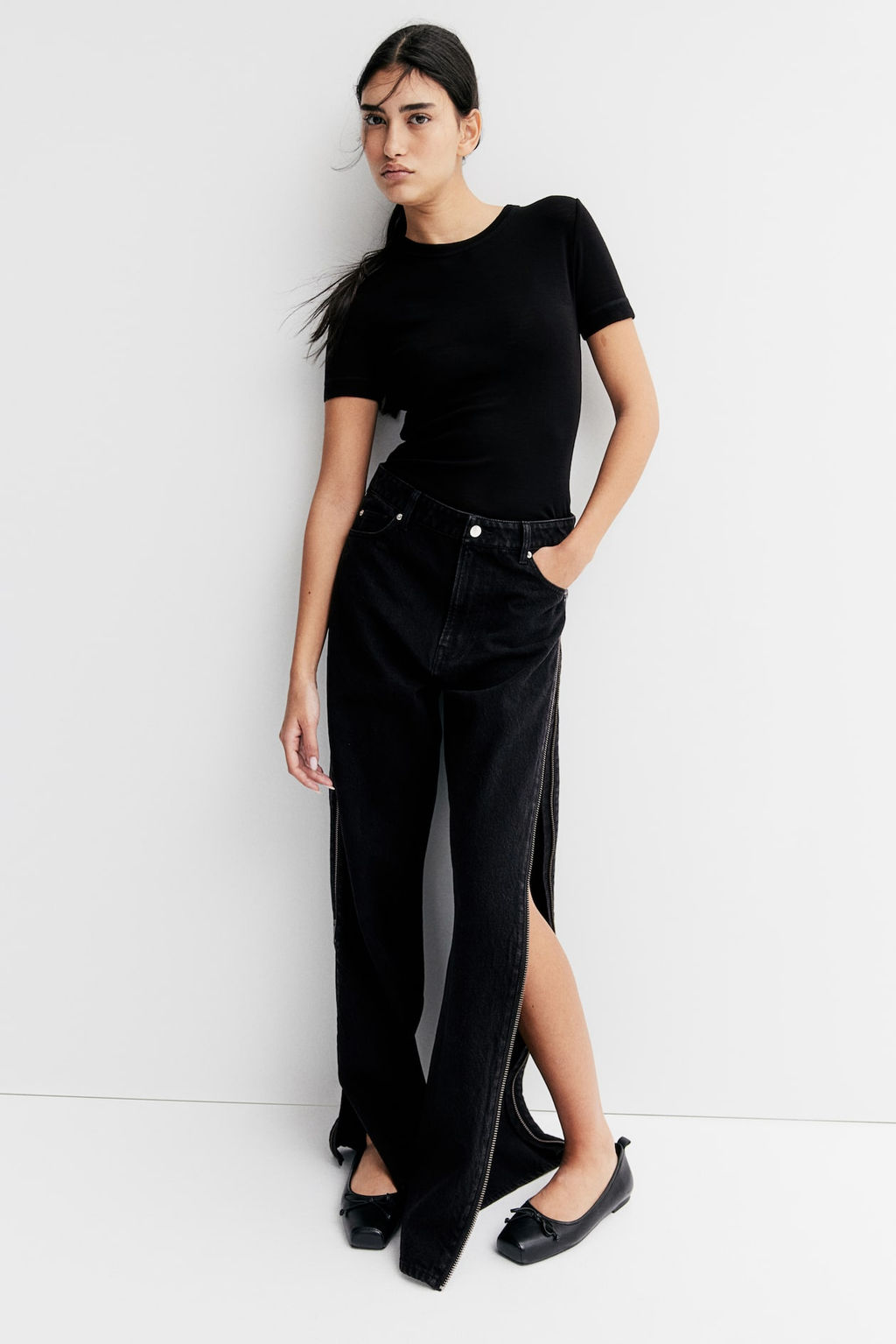 Pantalon denim con cremallera - H&m фото 2