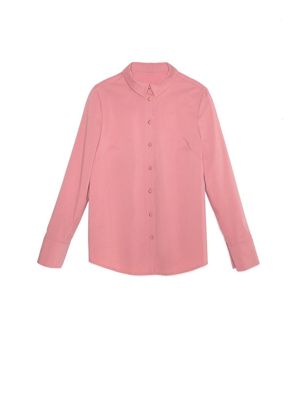 CONTE Однотонная хлопковая рубашка с декоративными пуговицами LBL 1041 dusty rose