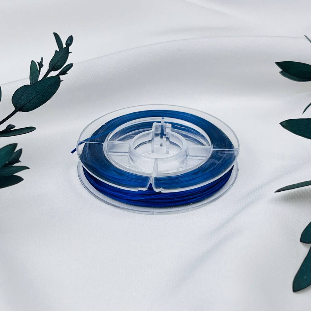 Резинка для браслетов синяя (10 метров)