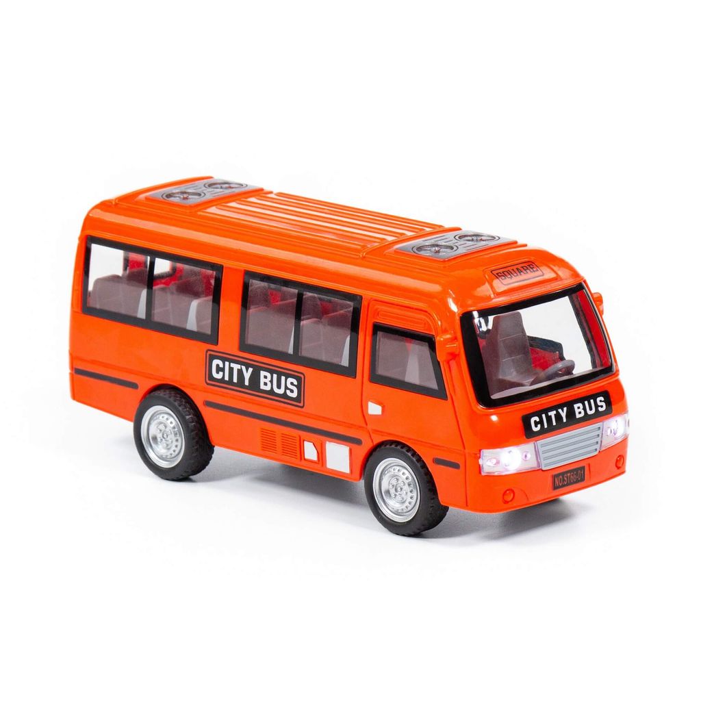 Городской автобус, автомобиль инерционный (со светом и звуком) (в коробке) - Полесье фото 11